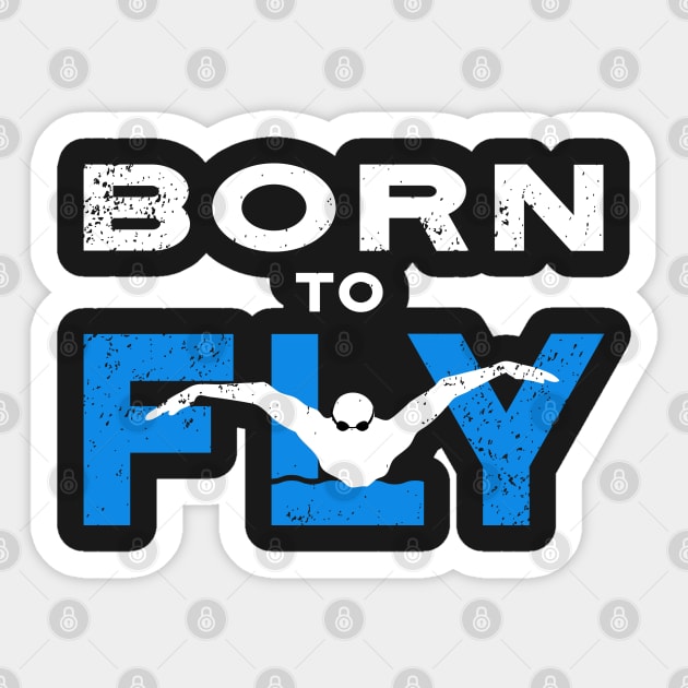 Swim Guys Born to Fly Sticker by atomguy